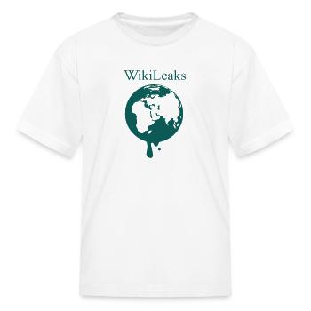 WikiLeaks Dripping Globe - Kid's T-Shirt - white - Front