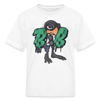 Bad Bird - Crazy Cool Kids Shirt Design - Kid's T-Shirt - white - Front