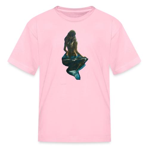 Midnight Mermaid on a rock - Kid's T-Shirt