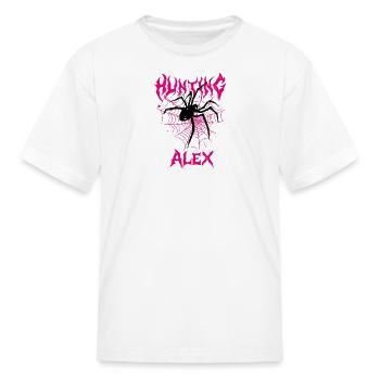 Pink Spider Web Graffiti Alex - Kid's T-Shirt - white - Front