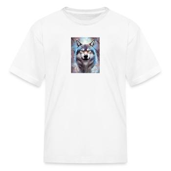 Neon Wolf - Kid's T-Shirt - white - Front