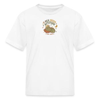 T-Rex Sized Attitude Tiny Naps Cute Baby Dinosaur - Kid's T-Shirt - white - Front