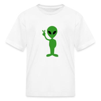 Alien Peace - Kid's T-Shirt - white - Front