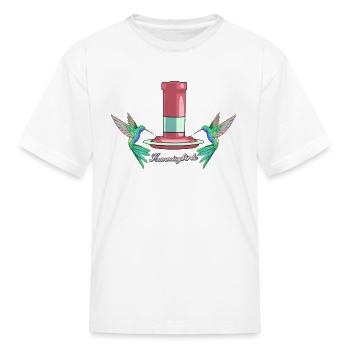 Hummingbird Small Bird Water Feeders Birding Lover - Kid's T-Shirt - white - Front