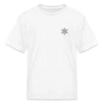 Symmetrical Snowflake embroidered - Kid's T-Shirt - white - Front