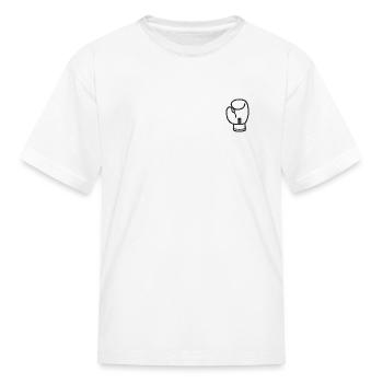 Boxing glove embroidered - Kid's T-Shirt - white - Front