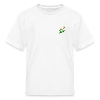 Dandelion embroidered - Kid's T-Shirt - white - Front