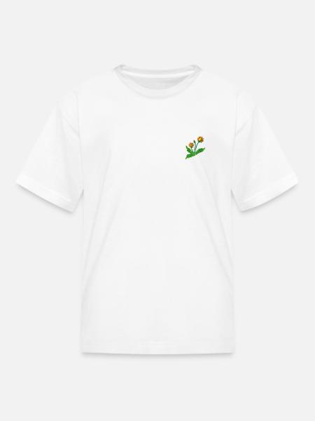 Dandelion embroidered - Kid's T-Shirt - white