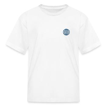 Globus embroidered - Kid's T-Shirt - white - Front
