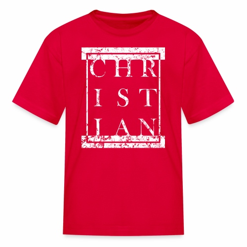 CHRISTIAN Religion - Grunge Block Box Gift Ideas - Kids' T-Shirt