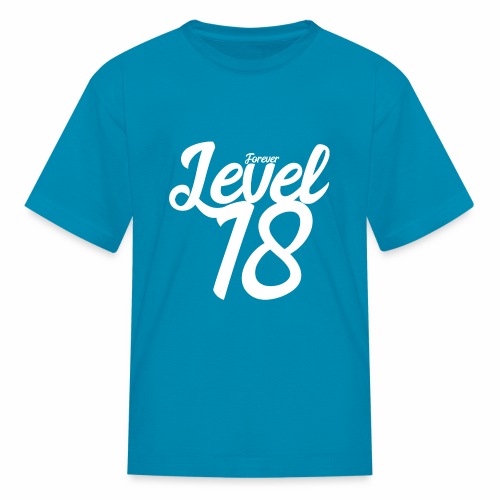 Forever Level 18 Gamer Birthday Gift Ideas - Kids' T-Shirt