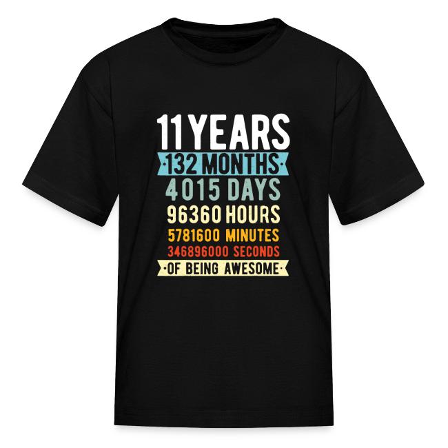 11th Birthday 11 Years Old Vintage