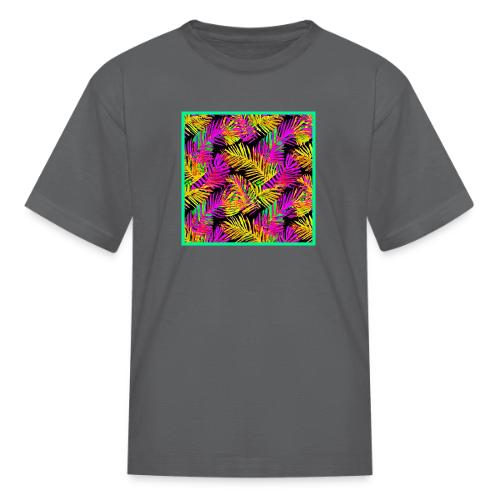 Chic Neon Leaf Lively Design - Kid's T-Shirt
