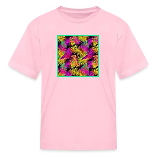Chic Neon Leaf Lively Design - Kid's T-Shirt
