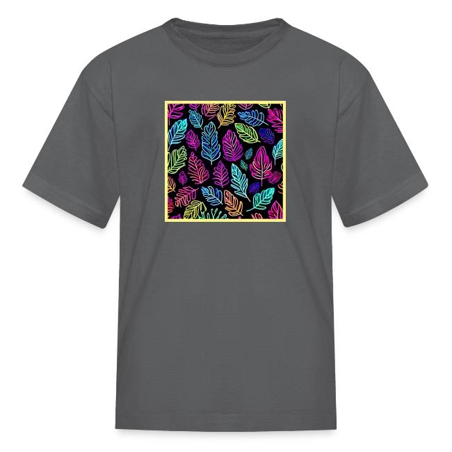 Luminous Foliage Tapestry: Neon Leaves Symphony