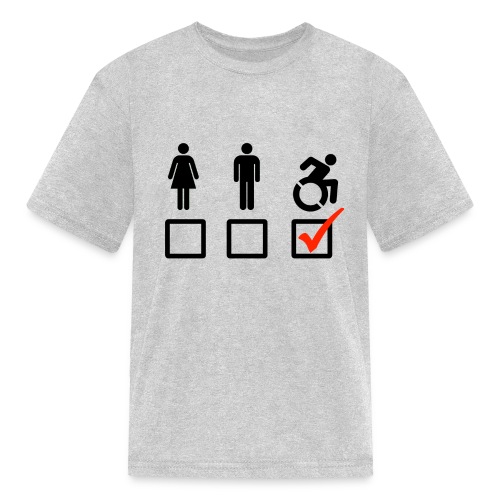 A wheelchair user is also suitable - Kids' T-Shirt