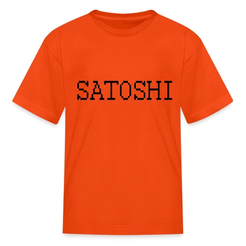 satoshi stroke only one word satoshi, bitcoiners - Kids' T-Shirt