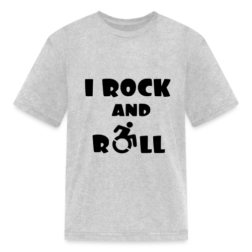 I rock and roll in my wheelchair, Music Humor * - Kids' T-Shirt