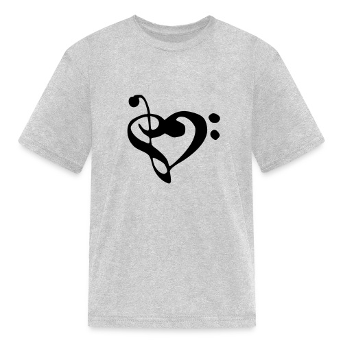musical note with heart - Kids' T-Shirt