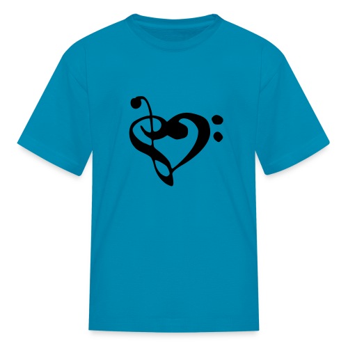 musical note with heart - Kids' T-Shirt