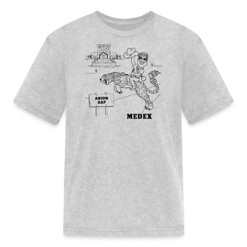 MEDEX anion gap in black print - Kids' T-Shirt