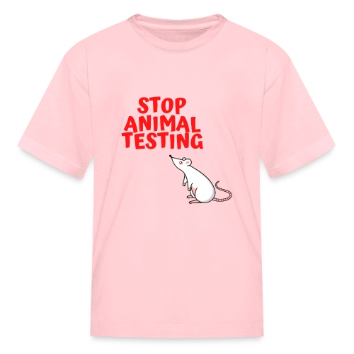 STOP ANIMAL TESTING - Defenseless Laboratory Mouse - Kids' T-Shirt