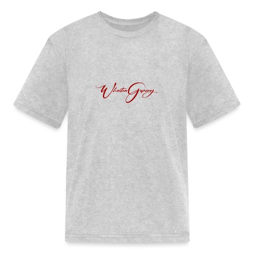 WhoStun gaming small calligraphy design RED - Kids' T-Shirt
