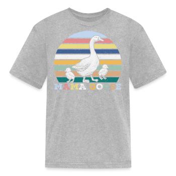 Mama Goose Mother’s Day Vintage Goose Vibe Inspire - T-shirt Enfant - gris chiné - Devant