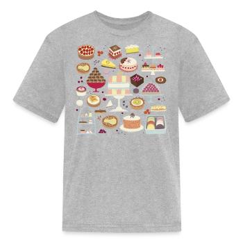Gâteaux Desserts et bonbons de la pâtisserie - T-shirt Enfant - gris chiné - Devant