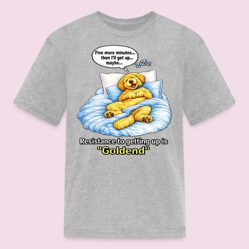 Funny Goldendoodle Sleeping design. - Kid's T-Shirt