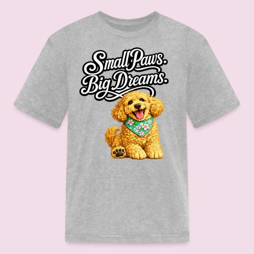 Small Paws Big Dreams Goldendoodle Puppy - Kid's T-Shirt