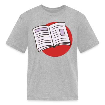 open book cool girl - Kid's T-Shirt - heather gray - Front