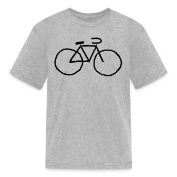 Bike - Kid's T-Shirt - heather gray - Front