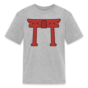 Japanese Torii Gate - Kid's T-Shirt - heather gray - Front