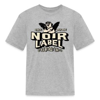 Noir Label – Gothic Cherub Streetwear Statement - Kid's T-Shirt - heather gray - Front