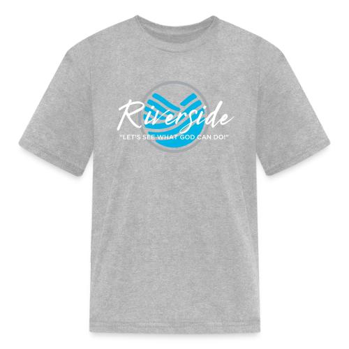 Riverside Logo/Slogan, white - Kid's T-Shirt