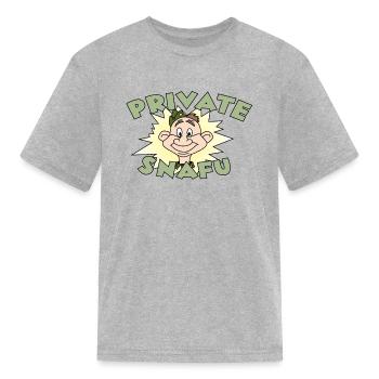 Private Snafu Color - Kid's T-Shirt - heather gray - Front