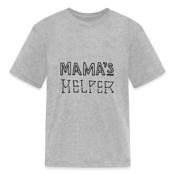 Baby Sayings Girl Boy Cute Mamas Little Helper - Kid's T-Shirt - heather gray - Front