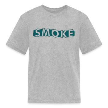 Smoke - Title - Kid's T-Shirt - heather gray - Front