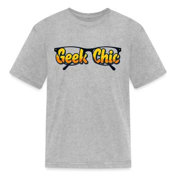 Geek Chic - Kid's T-Shirt - heather gray - Front