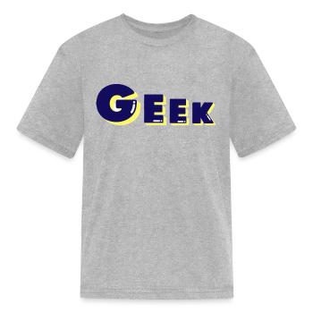 GEEK - Kid's T-Shirt - heather gray - Front