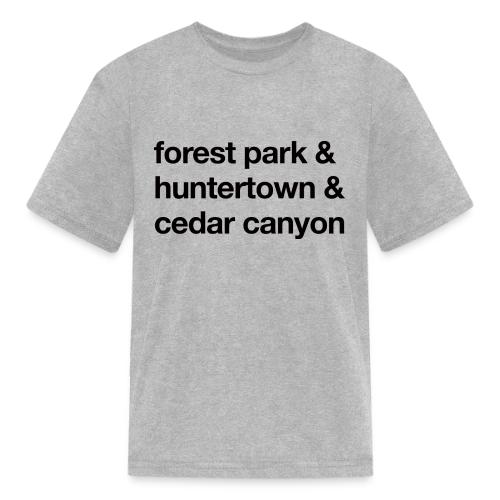 1 Church 3 Locations Black - Kid's T-Shirt