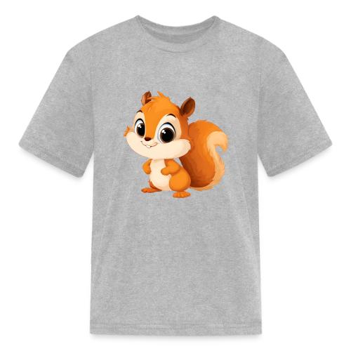 Playful Cartoon Squirrel with Big Innocent Eyes - Kid's T-Shirt
