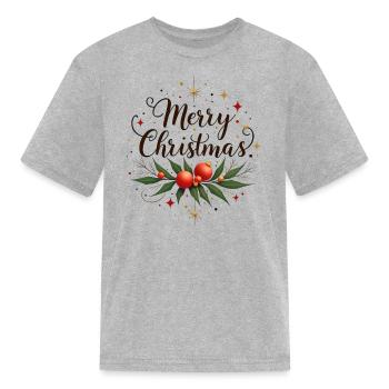 Merry Christmas Toddler Shirt - Kid's T-Shirt - heather gray - Front
