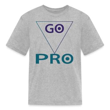 Go Pro - Kid's T-Shirt - heather gray - Front
