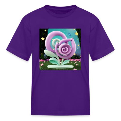 Lila Bloom | Double Floral Eco-Inspired Art - Kid's T-Shirt