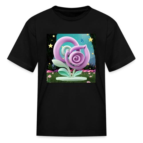 Lila Bloom | Double Floral Eco-Inspired Art - Kid's T-Shirt