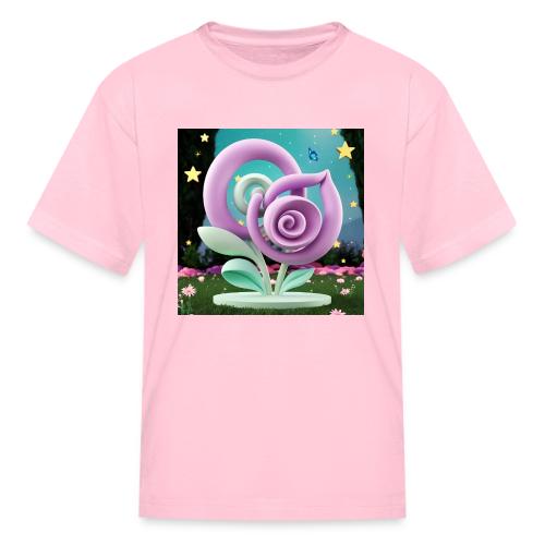 Lila Bloom | Double Floral Eco-Inspired Art - Kid's T-Shirt