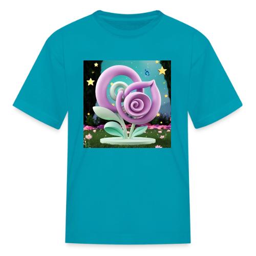 Lila Bloom | Double Floral Eco-Inspired Art - Kid's T-Shirt