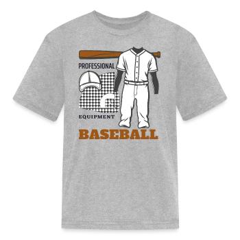 Basaball Pro - Kid's T-Shirt - heather gray - Front